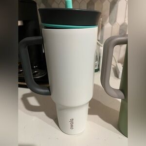 Owala White Travel Mug with Dual Handles